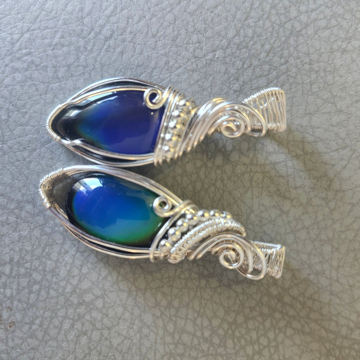 Mood Stone Color changing Pendant necklace | Silver Jewelry | Handmade Jewelry | Mood Stone Quartz Pendant | Gifts for her