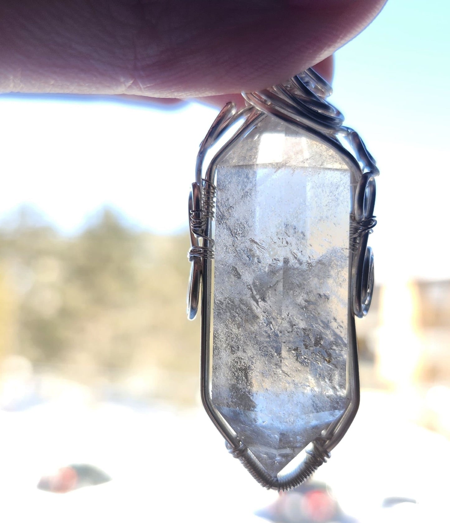 Citrine Crystal Necklace | wire wrap crystal necklace | citrine necklaces | Natural citrine | unheated citrine